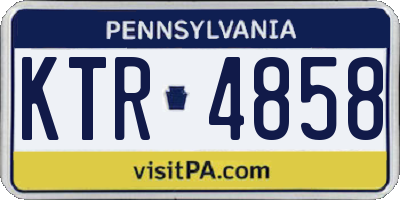 PA license plate KTR4858