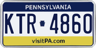 PA license plate KTR4860