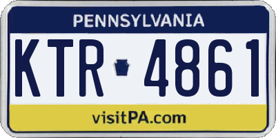PA license plate KTR4861