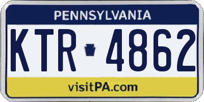 PA license plate KTR4862
