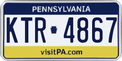 PA license plate KTR4867