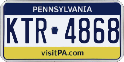PA license plate KTR4868