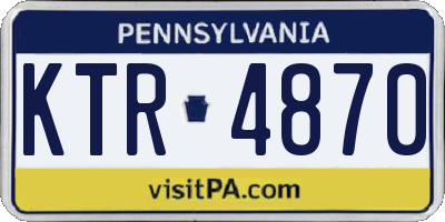 PA license plate KTR4870