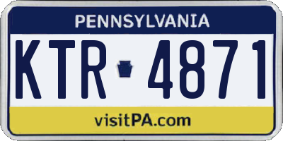 PA license plate KTR4871