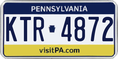 PA license plate KTR4872