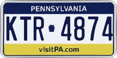 PA license plate KTR4874