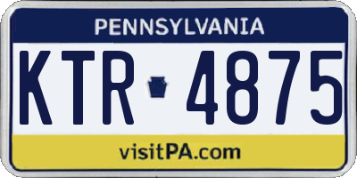 PA license plate KTR4875