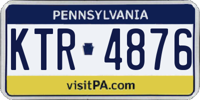 PA license plate KTR4876
