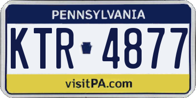 PA license plate KTR4877