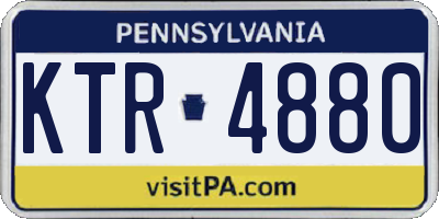 PA license plate KTR4880