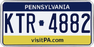 PA license plate KTR4882