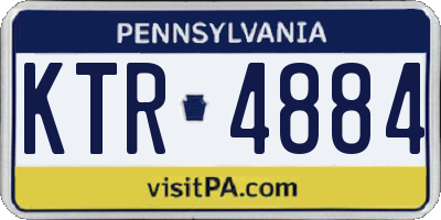 PA license plate KTR4884