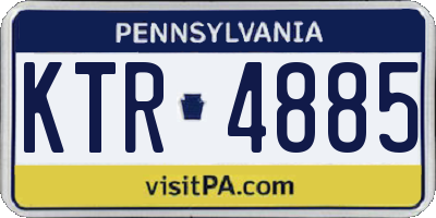 PA license plate KTR4885