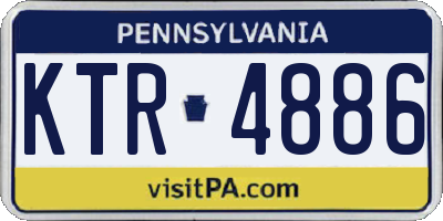 PA license plate KTR4886
