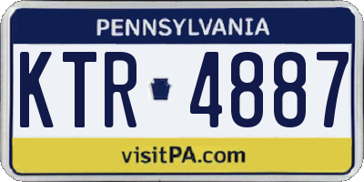 PA license plate KTR4887