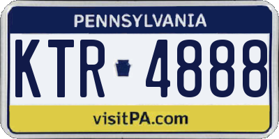 PA license plate KTR4888