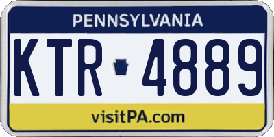 PA license plate KTR4889