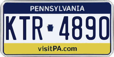 PA license plate KTR4890