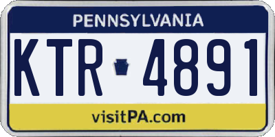 PA license plate KTR4891
