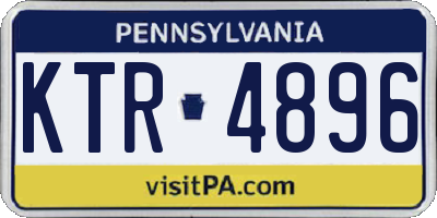 PA license plate KTR4896