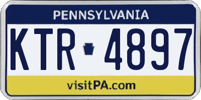 PA license plate KTR4897