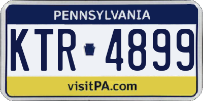 PA license plate KTR4899