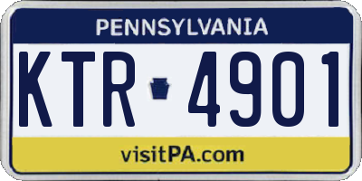 PA license plate KTR4901