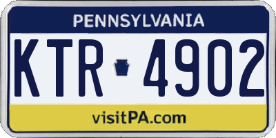 PA license plate KTR4902