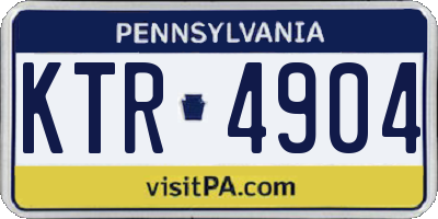 PA license plate KTR4904