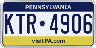 PA license plate KTR4906