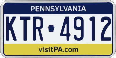 PA license plate KTR4912