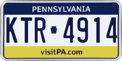PA license plate KTR4914