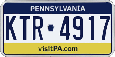 PA license plate KTR4917