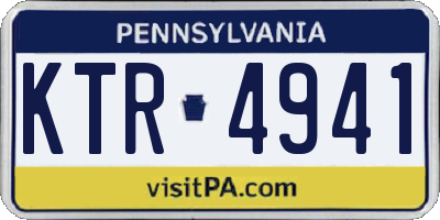 PA license plate KTR4941