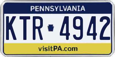 PA license plate KTR4942