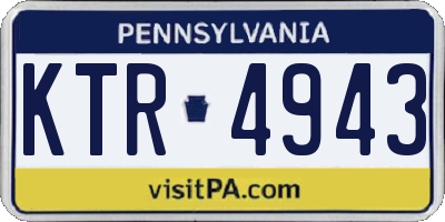 PA license plate KTR4943