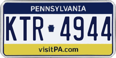 PA license plate KTR4944