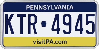 PA license plate KTR4945