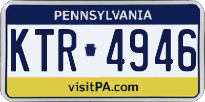 PA license plate KTR4946