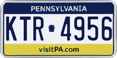 PA license plate KTR4956