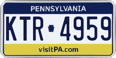 PA license plate KTR4959