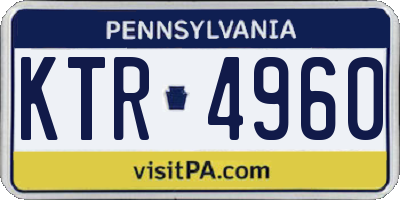 PA license plate KTR4960