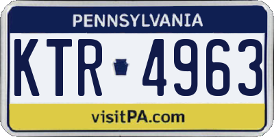 PA license plate KTR4963