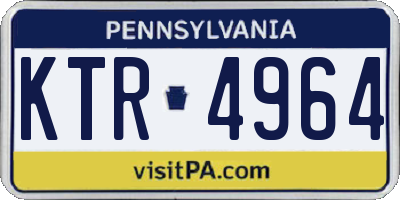 PA license plate KTR4964