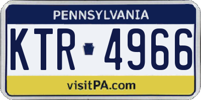 PA license plate KTR4966