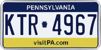 PA license plate KTR4967
