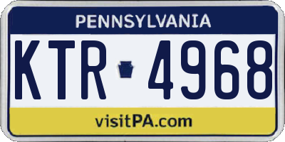PA license plate KTR4968