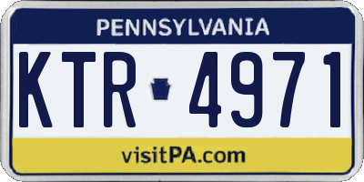 PA license plate KTR4971