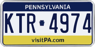 PA license plate KTR4974