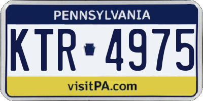 PA license plate KTR4975